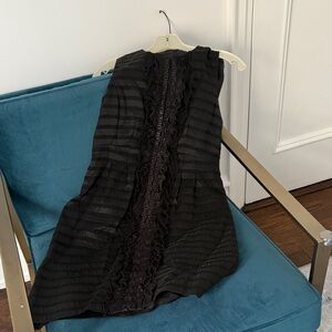 Nanette Lepore Striped Black Mini Dress